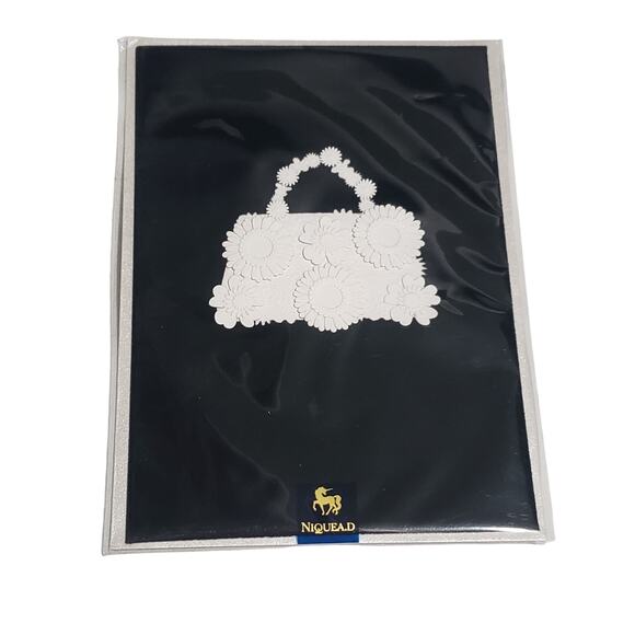 2 for $10 NIQUEA.D White Floral Bag "Celebrate in Style" Birthday Luxury Card - Picture 1 of 2